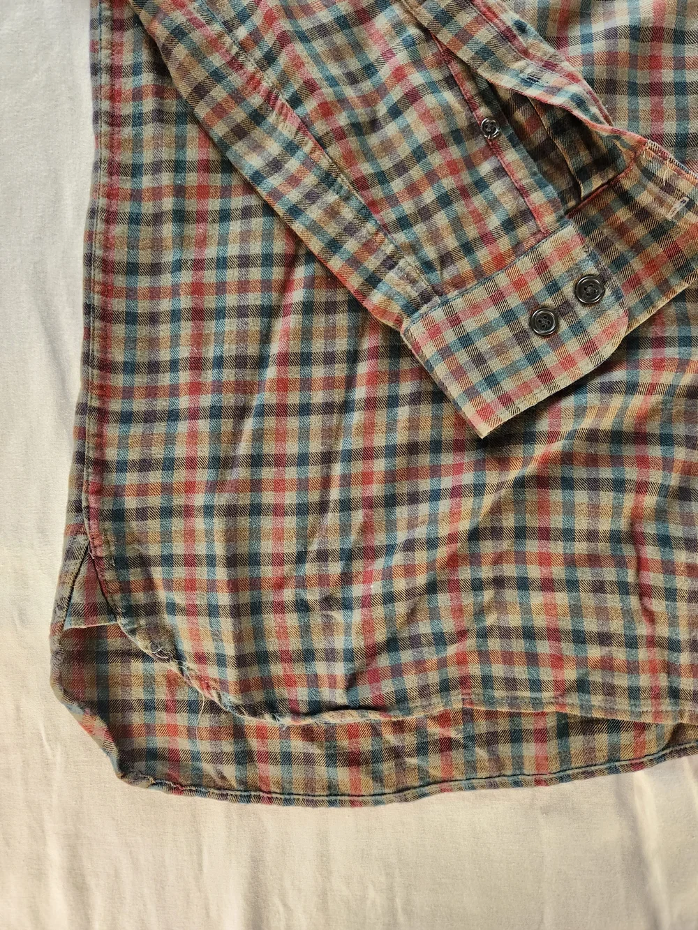 J.CREW Men's Plaid Flannel Button-Up Long Sleeve Point Collar Pockets Size M
